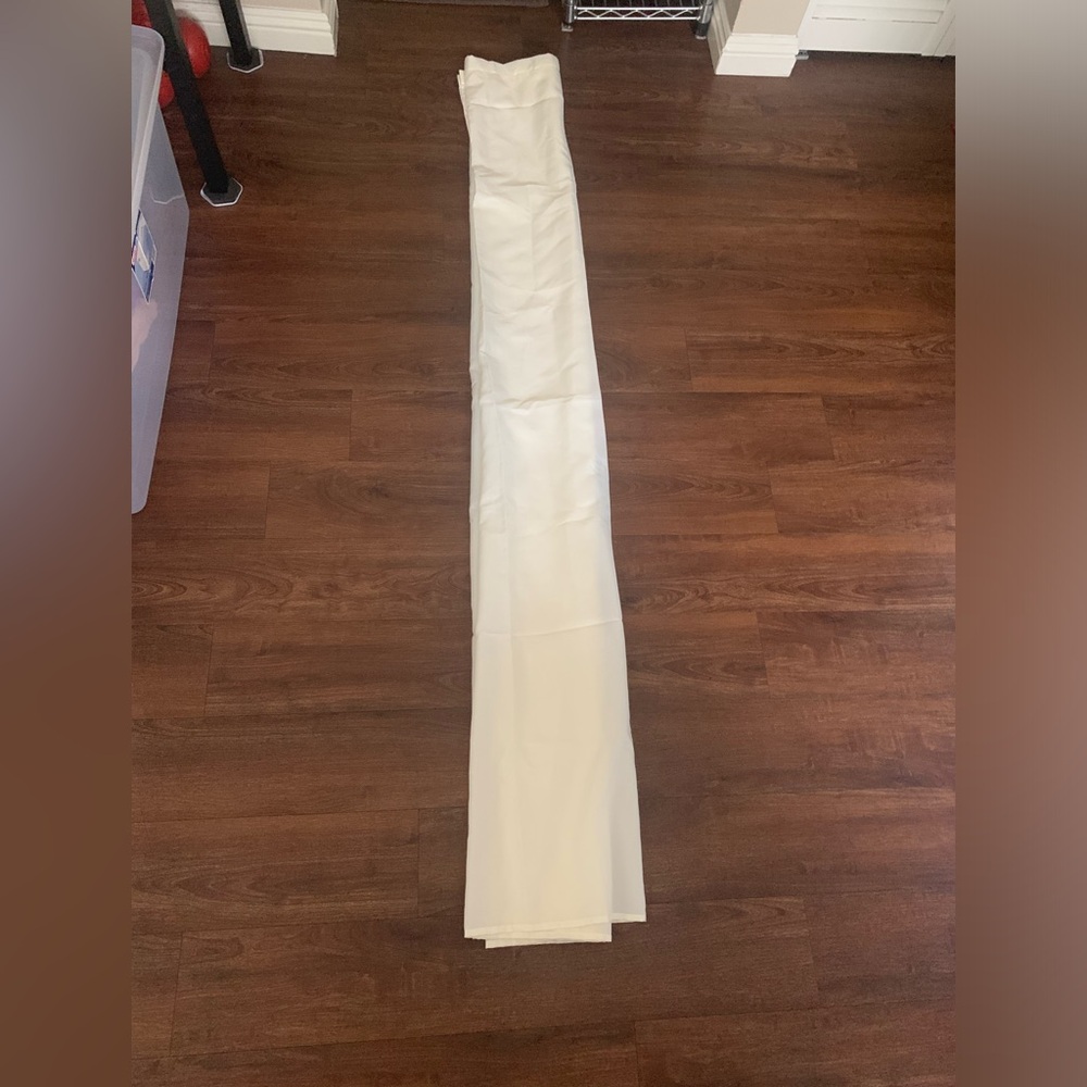 NWOT Slippery Satin Like Fabric Shower Curtain In Cream 70 X 73” 100% Polyester